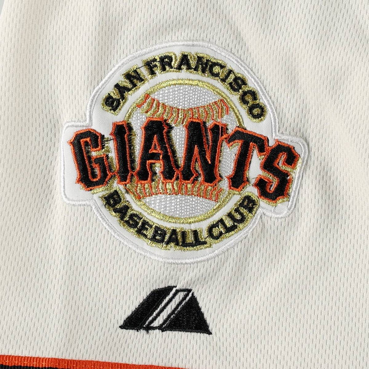 Majestic COOL BASE MLB San Francisco Giants Game Shirt Baseball Shirt Men's XL (approx.) unclear ivory Vintage Second Hand