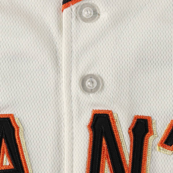 Majestic COOL BASE MLB San Francisco Giants Game Shirt Baseball Shirt Men's XL (approx.) unclear ivory Vintage Second Hand