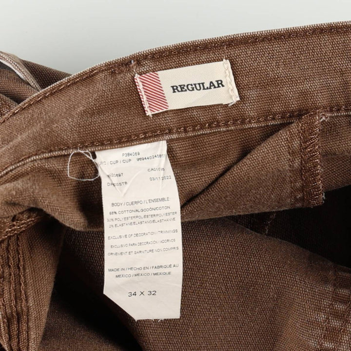 Dickies FLEX REGULAR Duck Painter Pants, Men's W36 (approx.) cotton brown type Vintage Second Hand