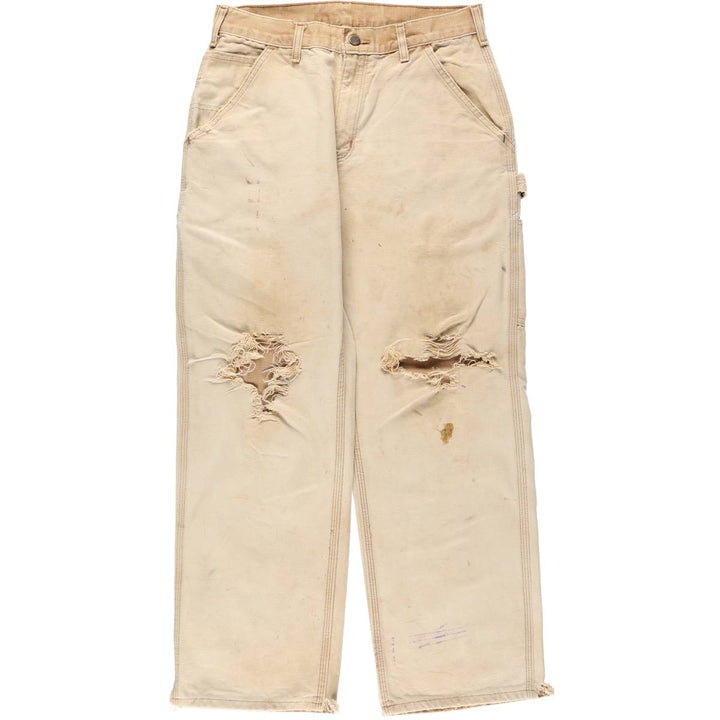 2000'S Carhartt Dungaree Fit Duck Painter Pants, Men's, Size W31 cotton Beige type Vintage Second Hand