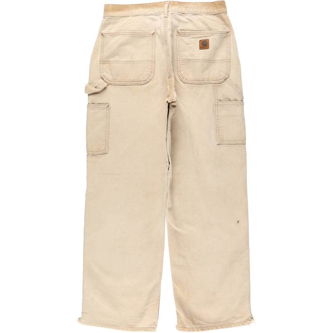 2000'S Carhartt Dungaree Fit Duck Painter Pants, Men's, Size W31 cotton Beige type Vintage Second Hand