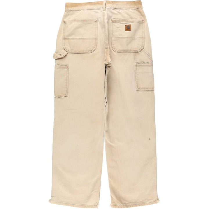 2000'S Carhartt Dungaree Fit Duck Painter Pants, Men's, Size W31 cotton Beige type Vintage Second Hand
