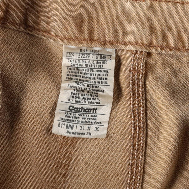 2000'S Carhartt Dungaree Fit Duck Painter Pants, Men's, Size W31 cotton Beige type Vintage Second Hand