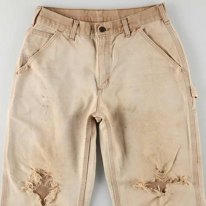 2000'S Carhartt Dungaree Fit Duck Painter Pants, Men's, Size W31 cotton Beige type Vintage Second Hand