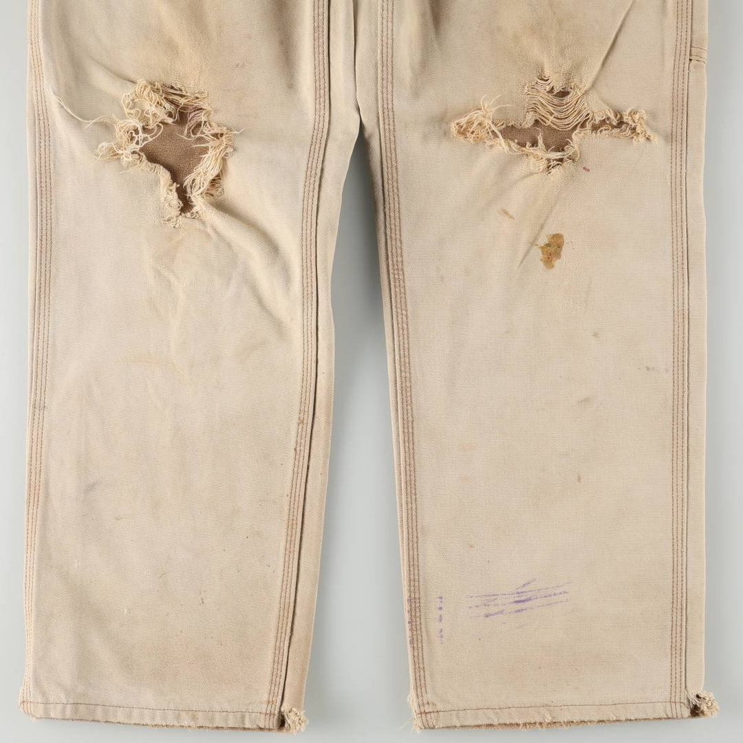 2000'S Carhartt Dungaree Fit Duck Painter Pants, Men's, Size W31 cotton Beige type Vintage Second Hand