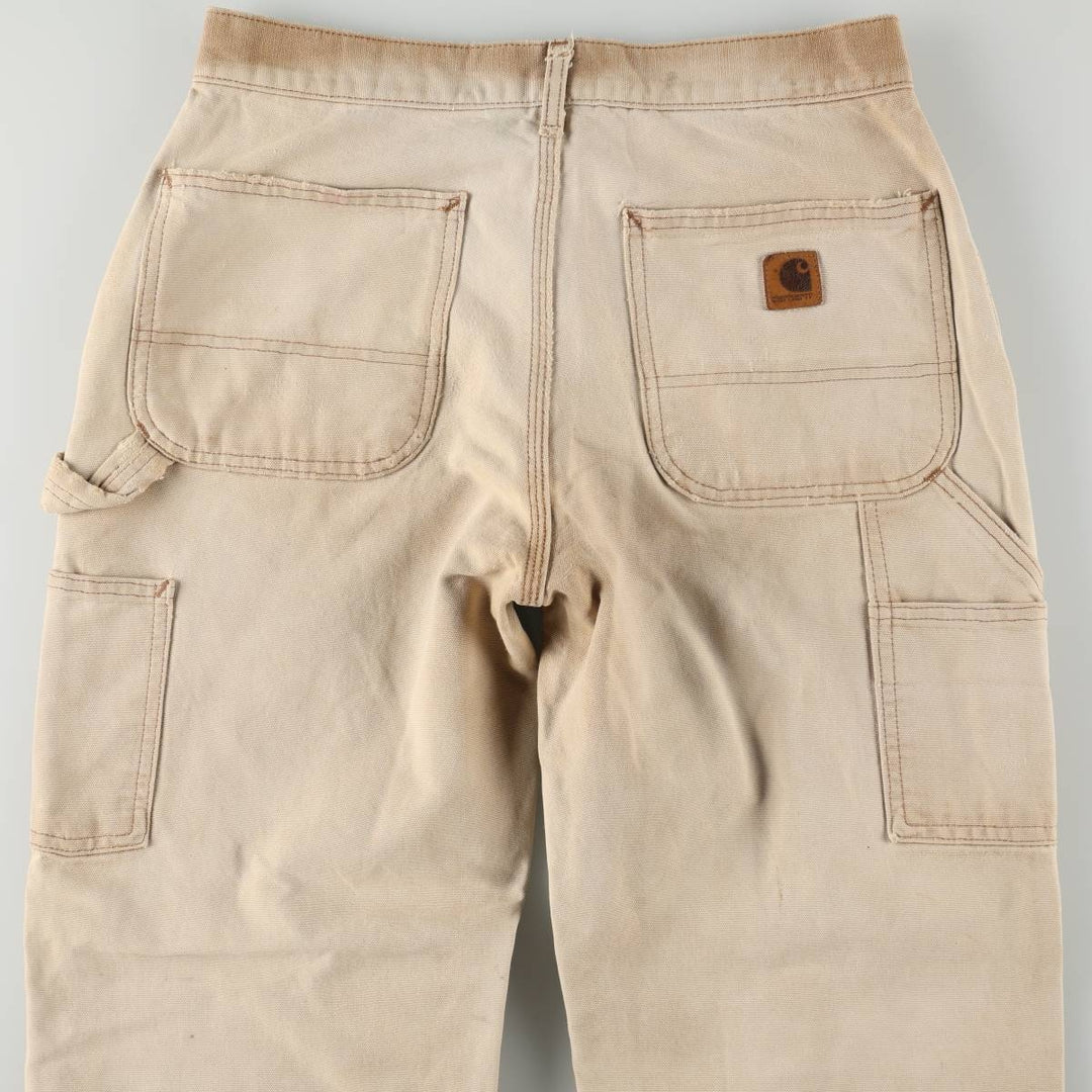 2000'S Carhartt Dungaree Fit Duck Painter Pants, Men's, Size W31 cotton Beige type Vintage Second Hand