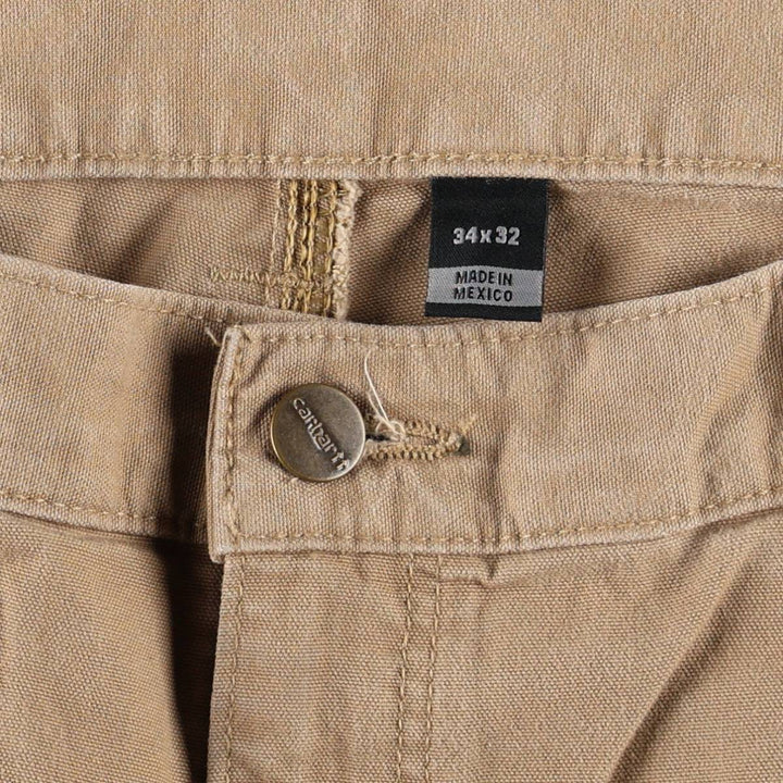 Carhartt Loose Fit Duck Painter Pants, Men's W35 (approx.) cotton Beige type Vintage Second Hand