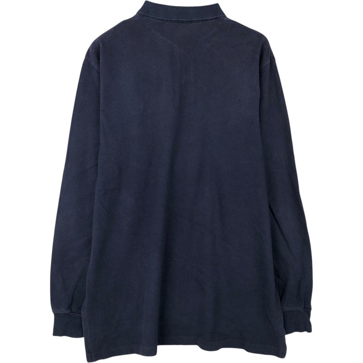 Ralph Lauren POLO by Ralph Lauren long sleeve polo shirt, men's size L cotton navy blue type Vintage Second Hand