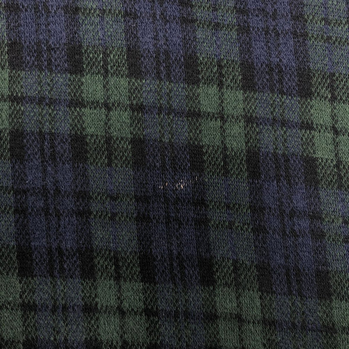 Ralph Lauren POLO by Ralph Lauren Black Watch Check Long Sleeve Check Polo Shirt, Made in Canada, Men's Size XL (approx.) cotton blue type Vintage Second Hand