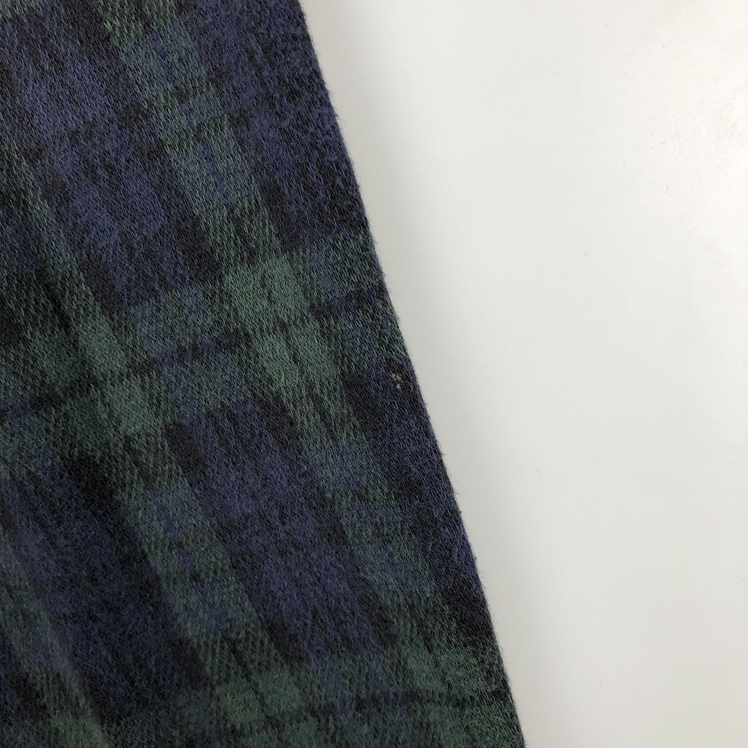 Ralph Lauren POLO by Ralph Lauren Black Watch Check Long Sleeve Check Polo Shirt, Made in Canada, Men's Size XL (approx.) cotton blue type Vintage Second Hand