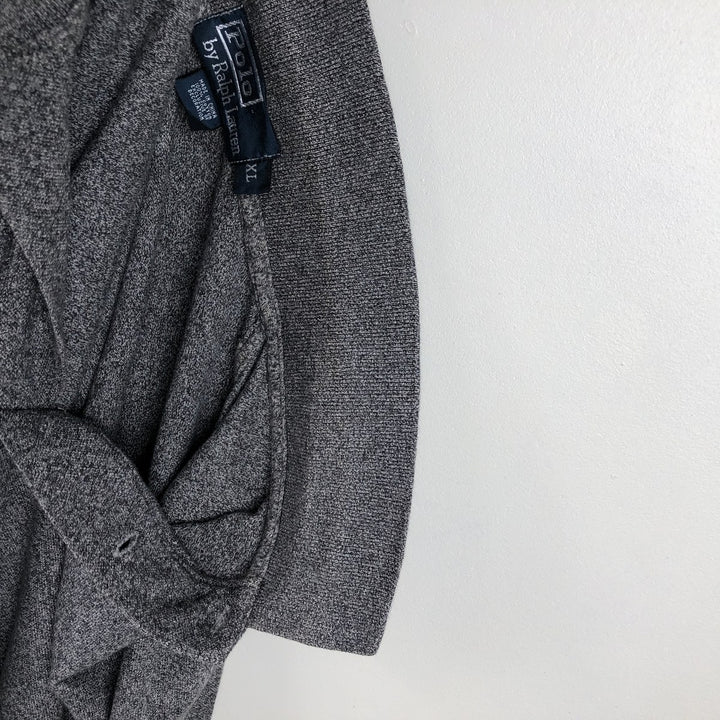 Ralph Lauren POLO by Ralph Lauren long sleeve polo shirt, men's XL size cotton gray type Vintage Second Hand