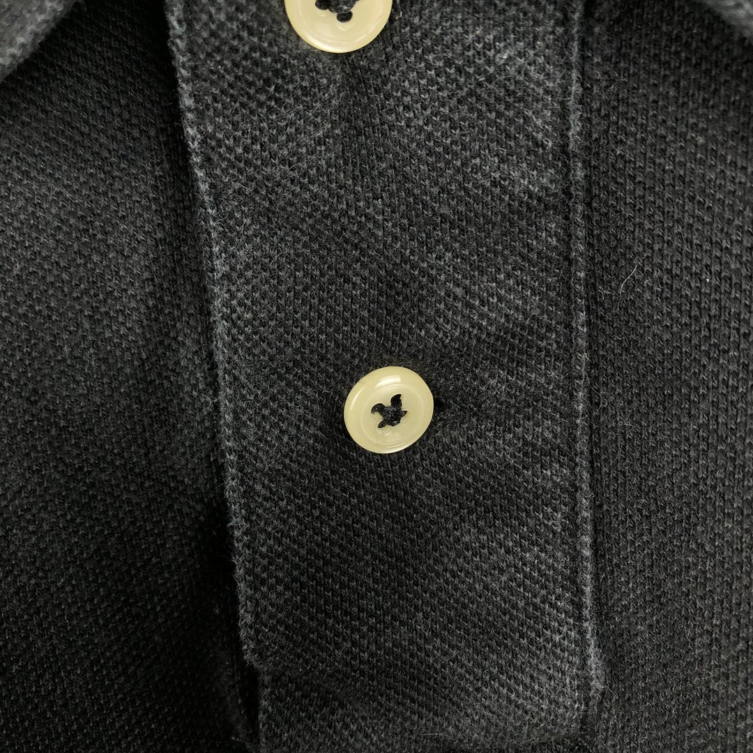 Ralph Lauren POLO by Ralph Lauren CUSTOM FIT Big Pony Long-Sleeve Polo Shirt (Men's Size S equivalent) cotton black type Vintage Second Hand