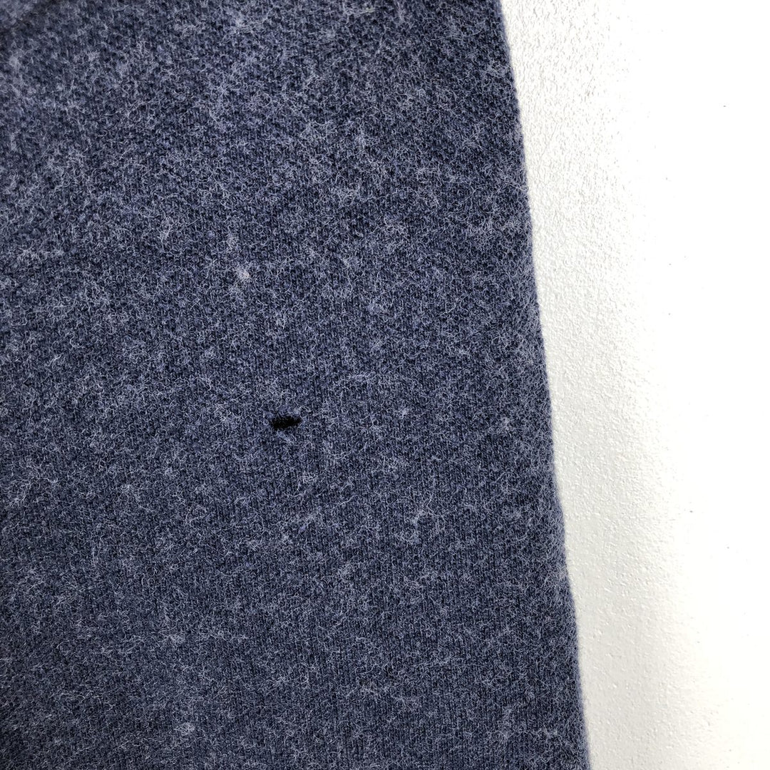 Ralph Lauren POLO by Ralph Lauren CUSTOM FIT Long-Sleeve Polo Shirt, Made in USA, Men's Size M (approx.) cotton navy blue type Vintage Second Hand