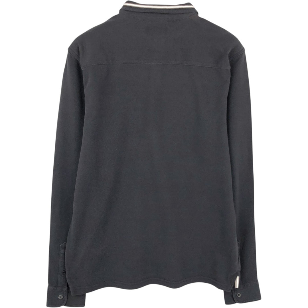 Fred Perry long-sleeved polo shirt, men's size L cotton black type Vintage Second Hand