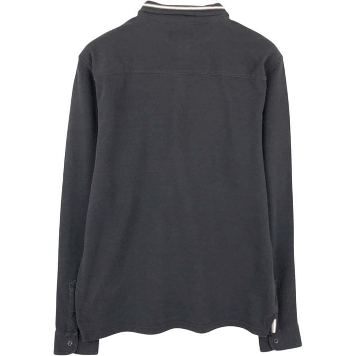 Fred Perry long-sleeved polo shirt, men's size L cotton black type Vintage Second Hand