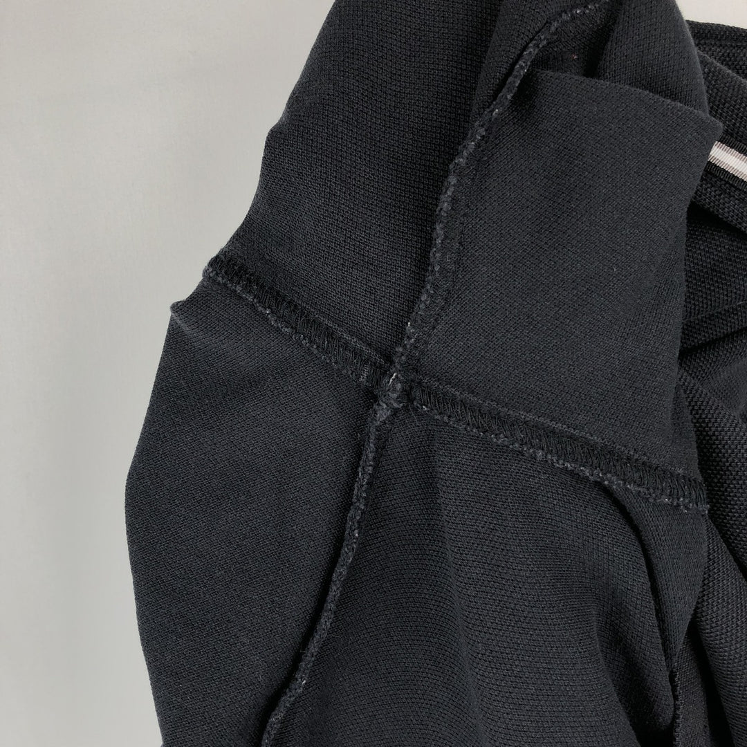 Fred Perry long-sleeved polo shirt, men's size L cotton black type Vintage Second Hand