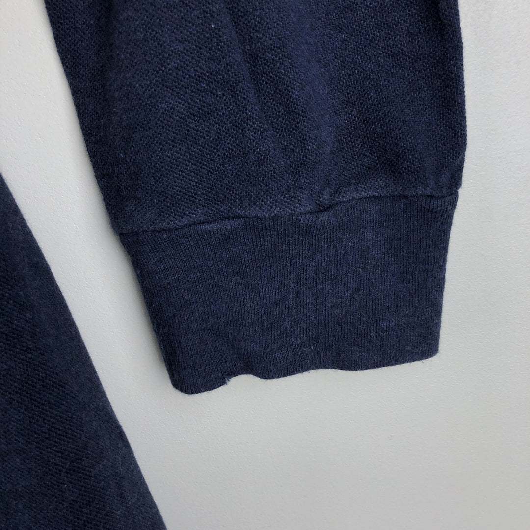 Ralph Lauren POLO by Ralph Lauren long sleeve polo shirt, men's XL size cotton navy blue type Vintage Second Hand