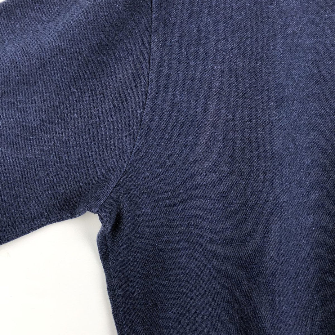 Ralph Lauren POLO by Ralph Lauren long sleeve polo shirt, men's XL size cotton navy blue type Vintage Second Hand