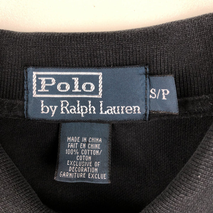 Ralph Lauren POLO by Ralph Lauren long sleeve polo shirt, men's size S cotton black type Vintage Second Hand