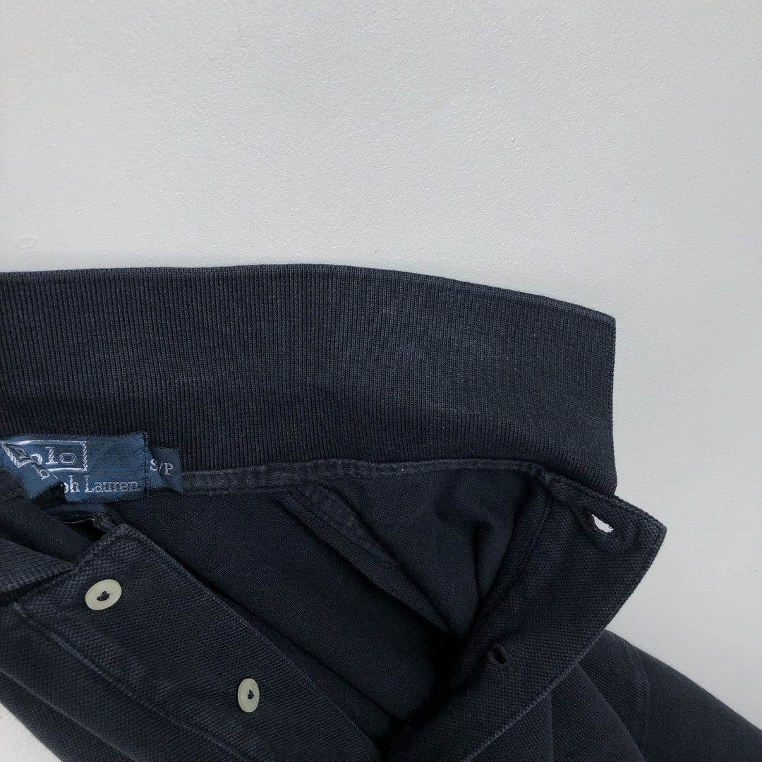 Ralph Lauren POLO by Ralph Lauren long sleeve polo shirt, men's size S cotton black type Vintage Second Hand