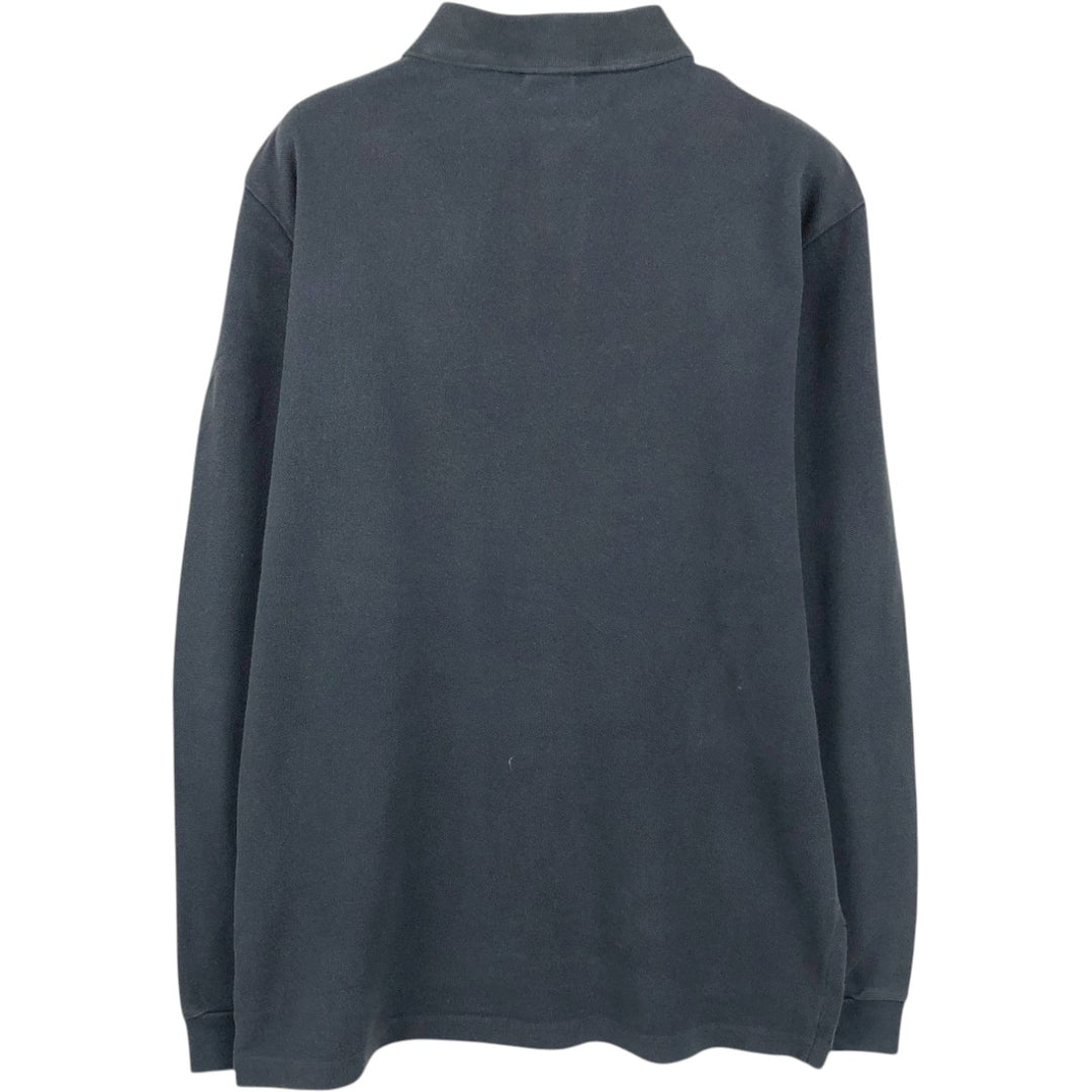 Ralph Lauren POLO by Ralph Lauren CUSTOM FIT long sleeve polo shirt, men's size M cotton black type Vintage Second Hand