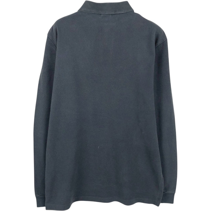 Ralph Lauren POLO by Ralph Lauren CUSTOM FIT long sleeve polo shirt, men's size M cotton black type Vintage Second Hand