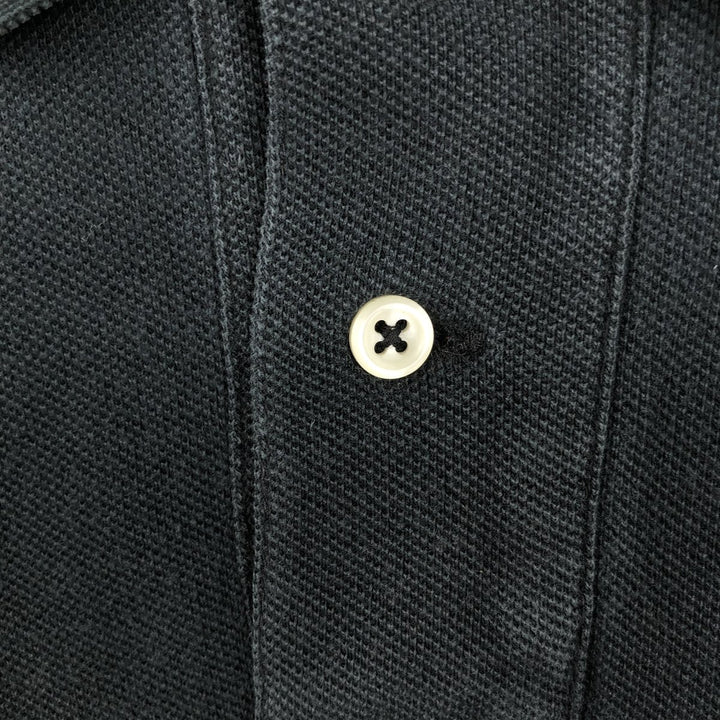 Ralph Lauren POLO by Ralph Lauren CUSTOM FIT long sleeve polo shirt, men's size M cotton black type Vintage Second Hand