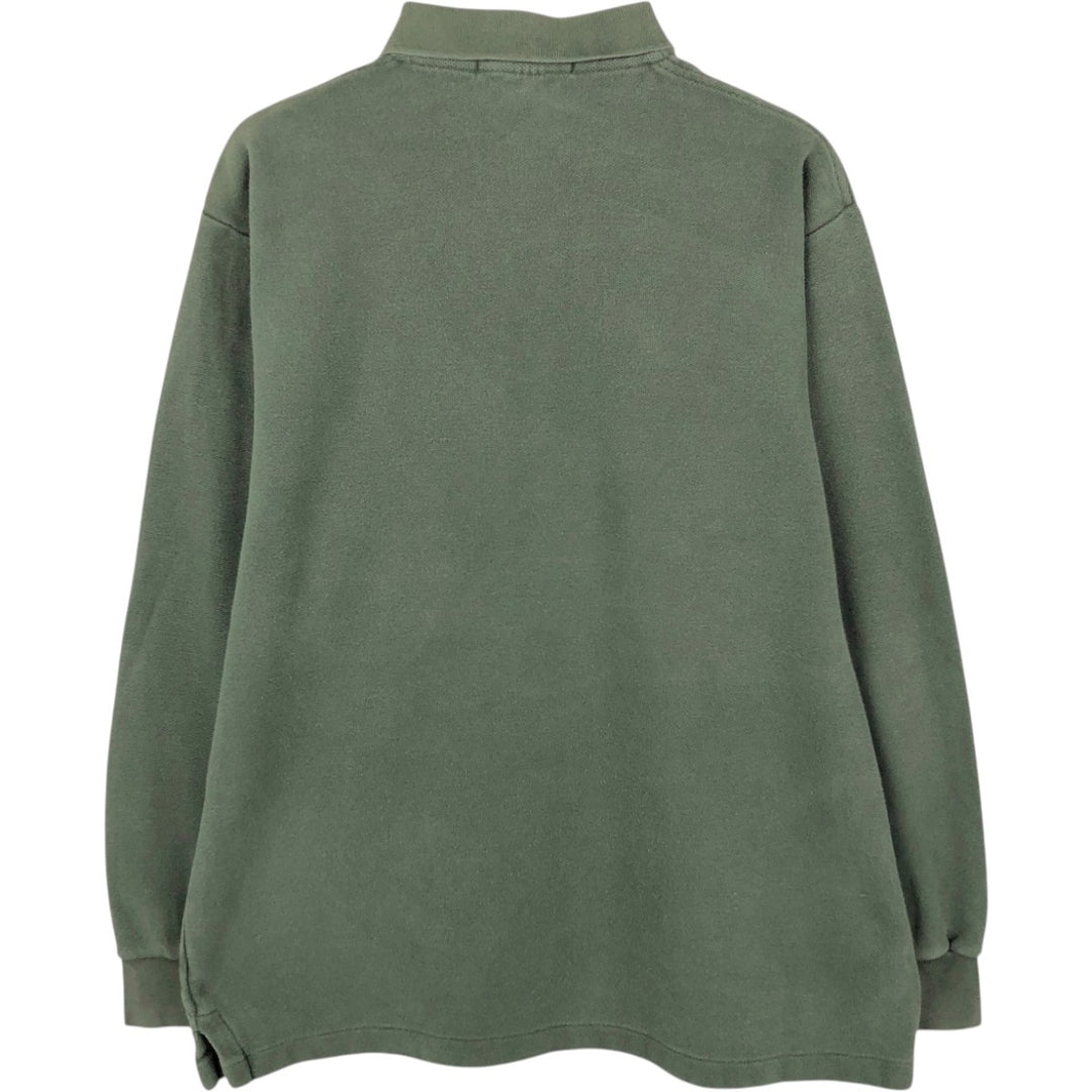 Ralph Lauren POLO by Ralph Lauren long sleeve polo shirt, men's size M cotton green type Vintage Second Hand