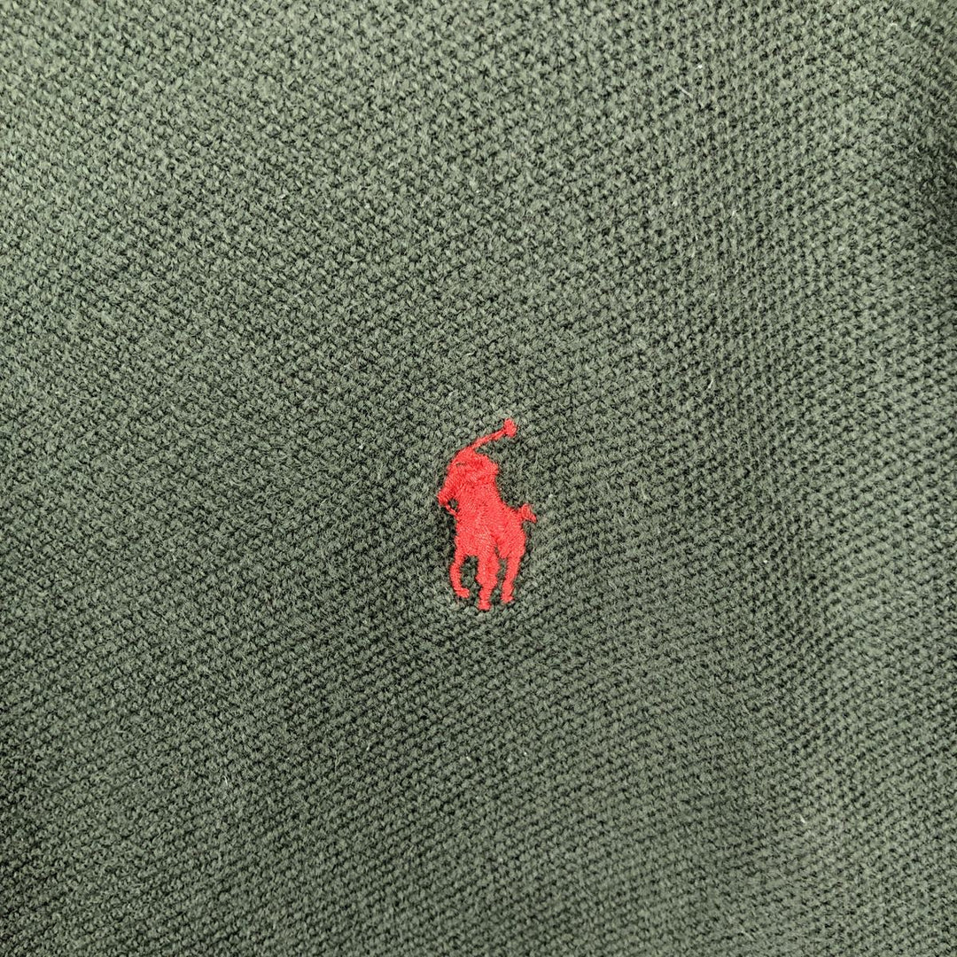 Ralph Lauren POLO by Ralph Lauren long sleeve polo shirt, men's size M cotton green type Vintage Second Hand