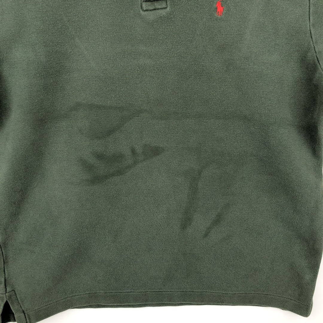 Ralph Lauren POLO by Ralph Lauren long sleeve polo shirt, men's size M cotton green type Vintage Second Hand