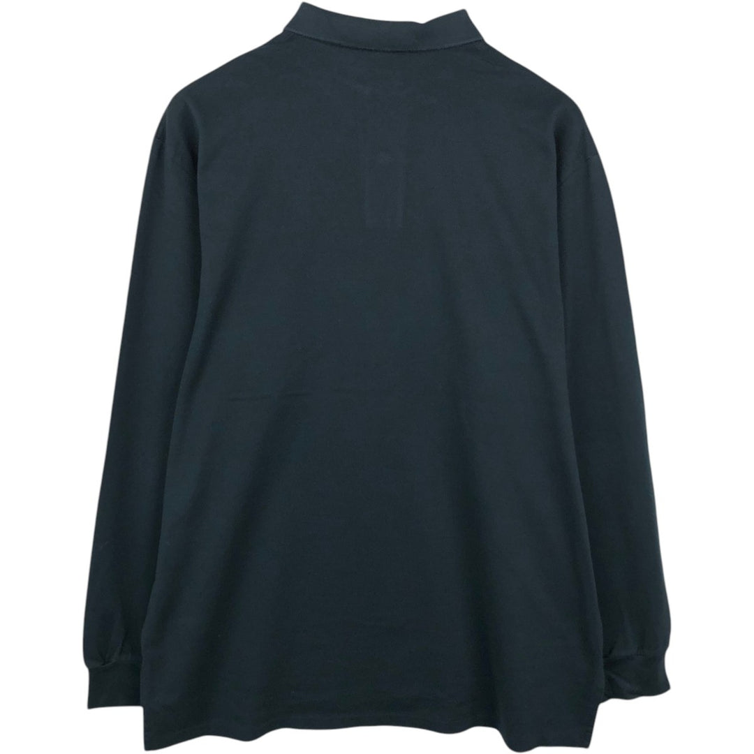 Ralph Lauren POLO by Ralph Lauren long sleeve polo shirt, men's XL size Pima Cotton black type Vintage Second Hand