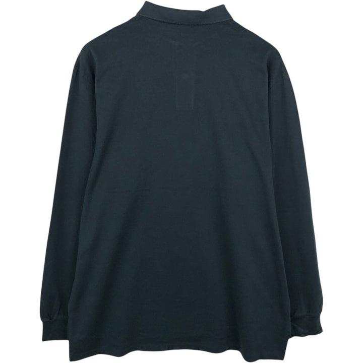 Ralph Lauren POLO by Ralph Lauren long sleeve polo shirt, men's XL size Pima Cotton black type Vintage Second Hand