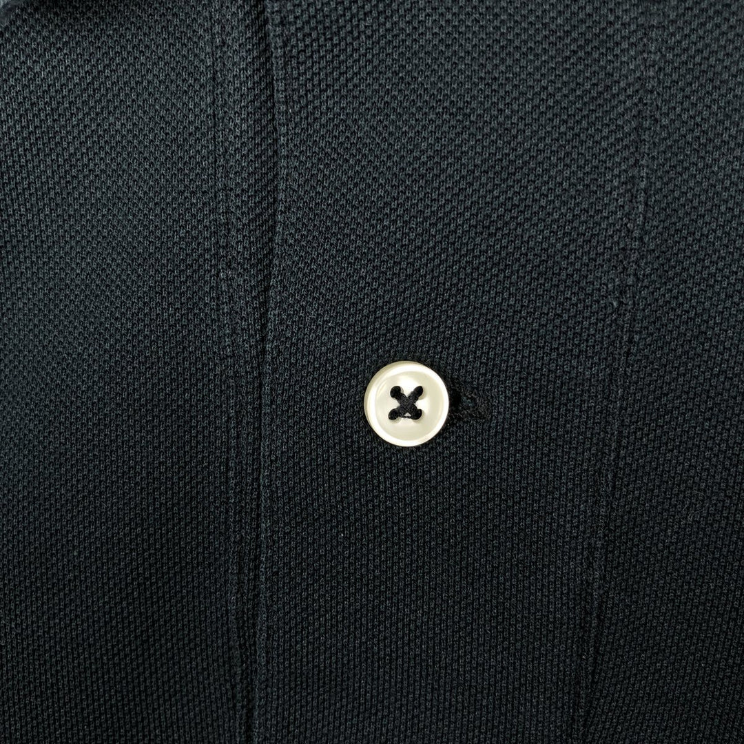 Ralph Lauren POLO by Ralph Lauren long sleeve polo shirt, men's XL size Pima Cotton black type Vintage Second Hand