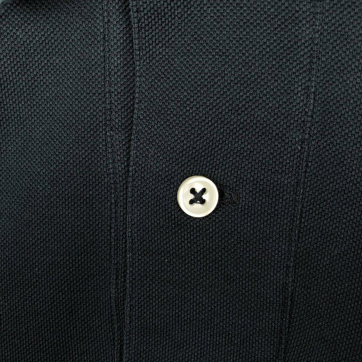 Ralph Lauren POLO by Ralph Lauren long sleeve polo shirt, men's XL size Pima Cotton black type Vintage Second Hand