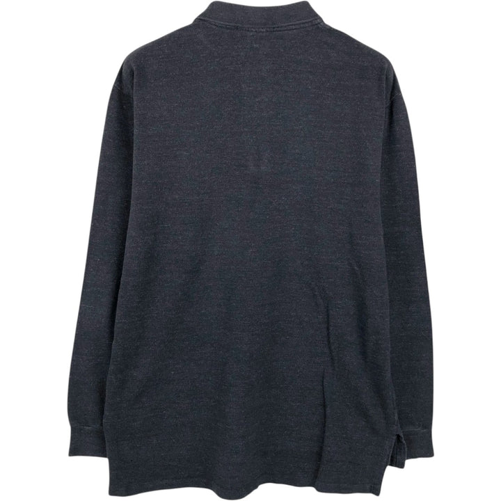 Ralph Lauren POLO by Ralph Lauren long sleeve polo shirt, men's size L cotton black type Vintage Second Hand