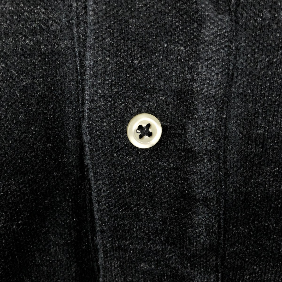 Ralph Lauren POLO by Ralph Lauren long sleeve polo shirt, men's size L cotton black type Vintage Second Hand