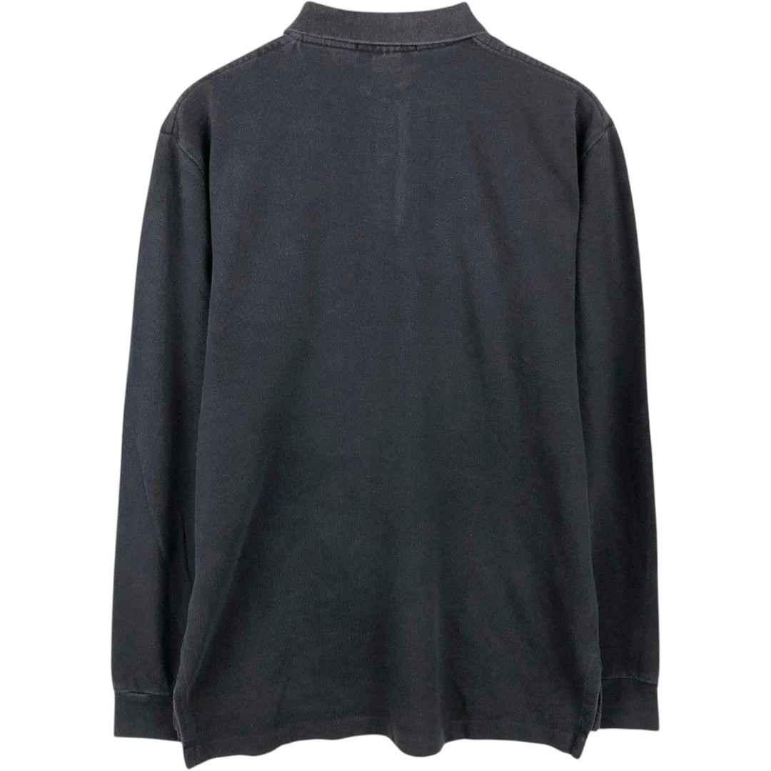 Ralph Lauren POLO by Ralph Lauren long sleeve polo shirt, men's size M cotton black type Vintage Second Hand