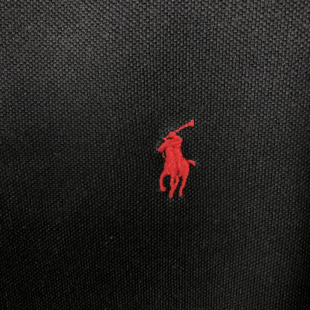 Ralph Lauren POLO by Ralph Lauren long sleeve polo shirt, men's size M cotton black type Vintage Second Hand