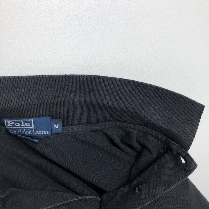 Ralph Lauren POLO by Ralph Lauren long sleeve polo shirt, men's size M cotton black type Vintage Second Hand