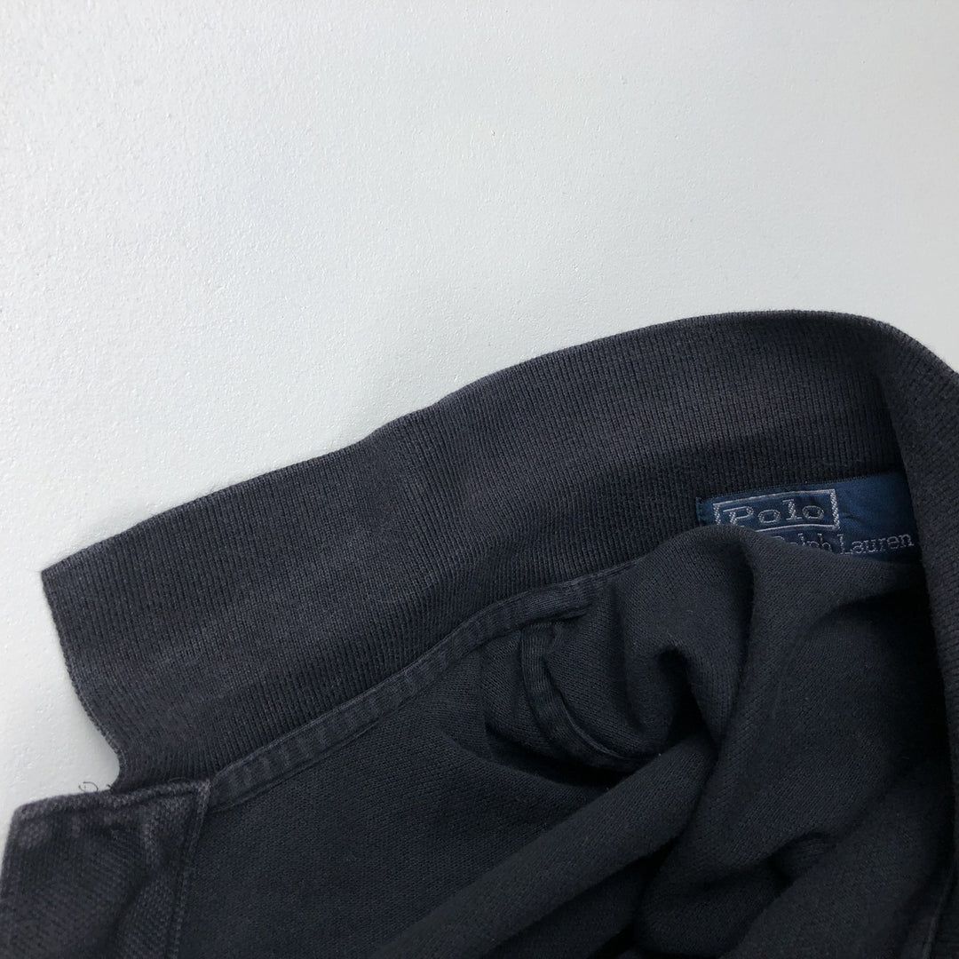 Ralph Lauren POLO by Ralph Lauren long sleeve polo shirt, men's size M cotton black type Vintage Second Hand
