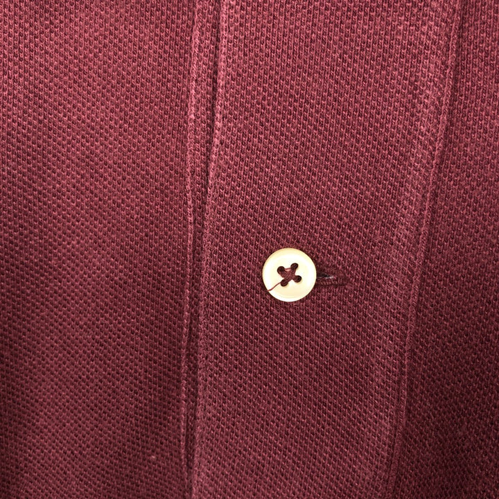 Ralph Lauren POLO by Ralph Lauren long sleeve polo shirt, men's XL size cotton Red type red-purple Vintage Second Hand