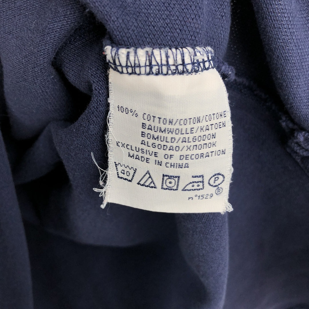 Ralph Lauren POLO by Ralph Lauren CUSTOM FIT Big Pony Long-Sleeve Polo Shirt, Men's Size XL (approx.) cotton navy blue type Vintage Second Hand