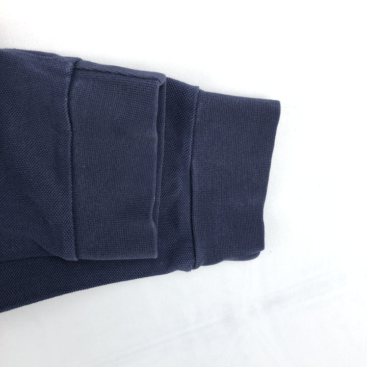 Ralph Lauren POLO by Ralph Lauren CUSTOM FIT Big Pony Long-Sleeve Polo Shirt, Men's Size XL (approx.) cotton navy blue type Vintage Second Hand