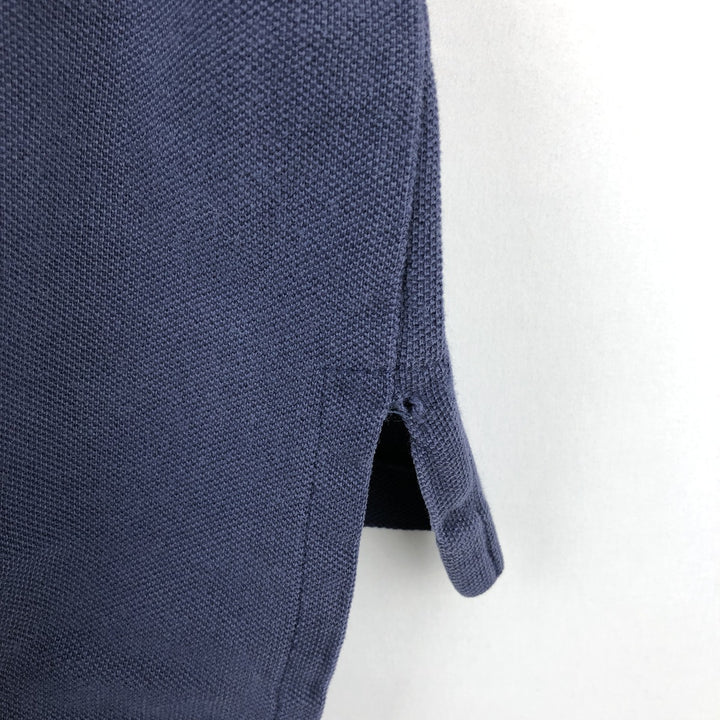 Ralph Lauren POLO by Ralph Lauren CUSTOM FIT Big Pony Long-Sleeve Polo Shirt, Men's Size XL (approx.) cotton navy blue type Vintage Second Hand