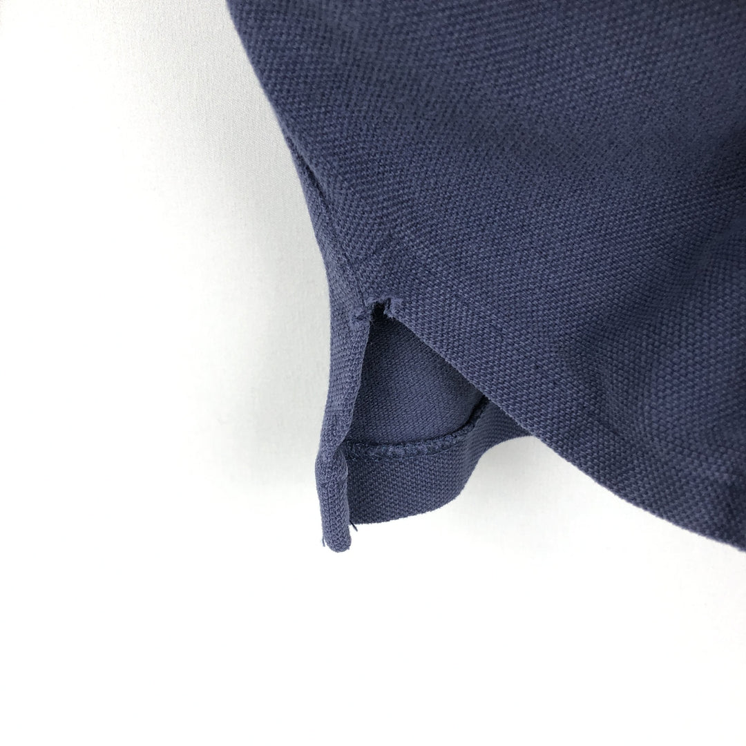 Ralph Lauren POLO by Ralph Lauren CUSTOM FIT Big Pony Long-Sleeve Polo Shirt, Men's Size XL (approx.) cotton navy blue type Vintage Second Hand