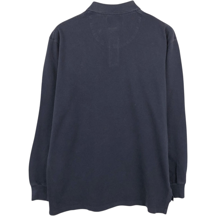 Ralph Lauren POLO by Ralph Lauren long sleeve polo shirt, men's size L cotton navy blue type Vintage Second Hand