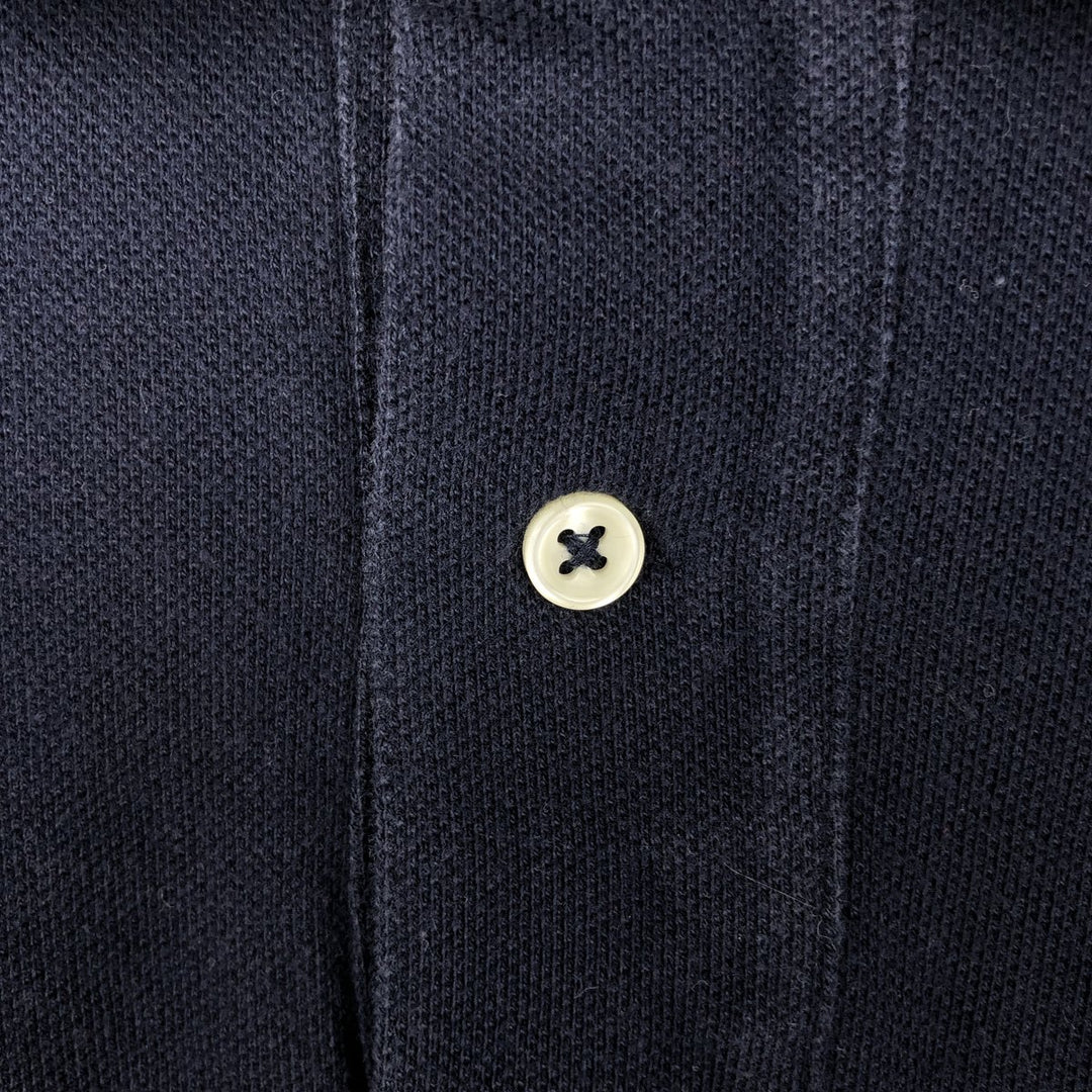 Ralph Lauren POLO by Ralph Lauren long sleeve polo shirt, men's size L cotton navy blue type Vintage Second Hand