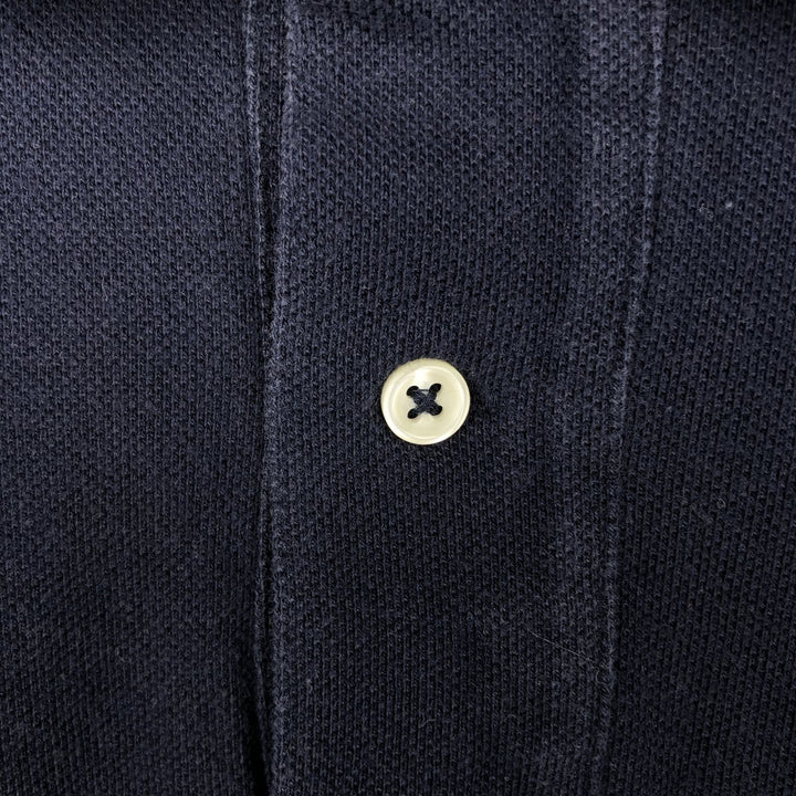 Ralph Lauren POLO by Ralph Lauren long sleeve polo shirt, men's size L cotton navy blue type Vintage Second Hand
