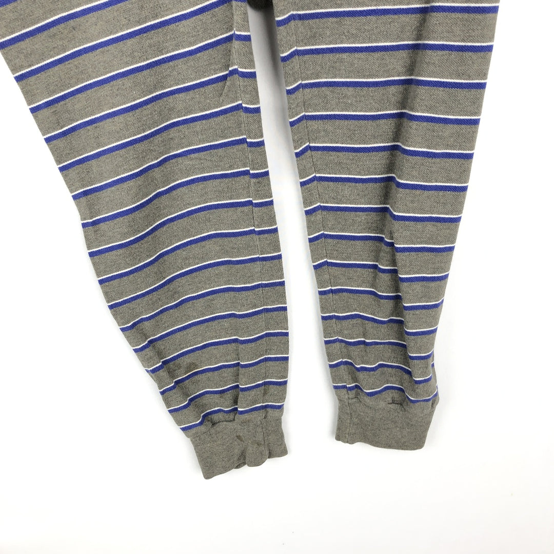 Ralph Lauren POLO SPORT Multi-stripe Long-Sleeve Polo Shirt, Men's Size XL (approx.) cotton gray type Vintage Second Hand