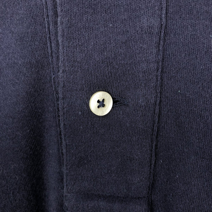 Ralph Lauren POLO GOLF long-sleeved polo shirt, men's size XL cotton navy blue type Vintage Second Hand